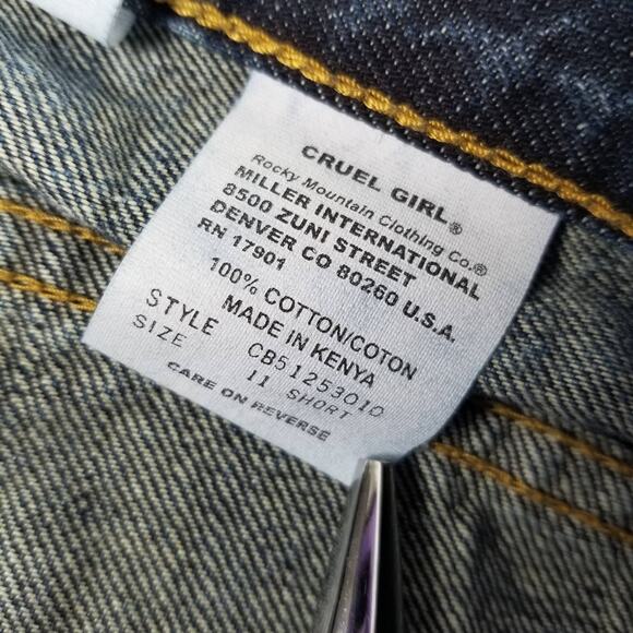 Cruel Girl Vintage Blue Jeans Bootcut Slim Womens Size 11 S - Picture 5 of 5